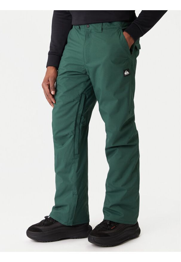 Quiksilver Spodnie snowboardowe Estate EQYTP03237 Zielony Slim Fit. Kolor: zielony. Materiał: syntetyk. Sport: snowboard