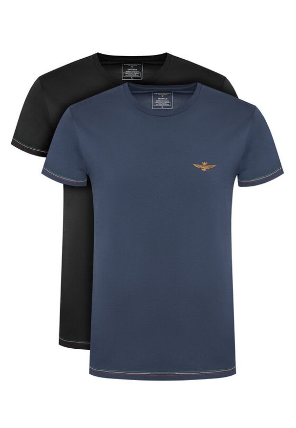 Aeronautica Militare Komplet t-shirtów AM1UTI003B Kolorowy Slim Fit. Materiał: bawełna. Wzór: kolorowy