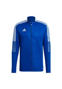 Adidas - Bluza piłkarska męska adidas Tiro 21 Track. Kolor: niebieski, biały, wielokolorowy. Sport: piłka nożna