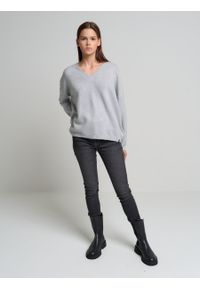 Big-Star - Sweter damski szary Endovina 901. Kolor: szary. Wzór: kolorowy. Sezon: lato, jesień #3