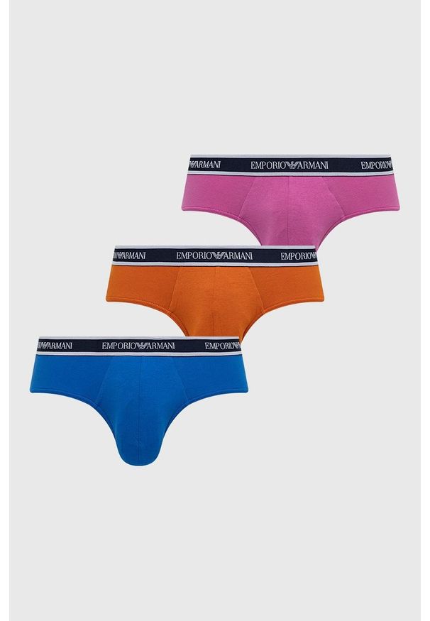 Emporio Armani Underwear Slipy (3-pack) męskie kolor pomarańczowy. Kolor: pomarańczowy