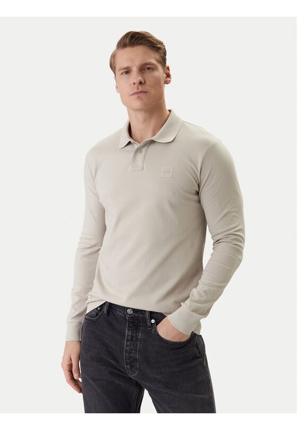 BOSS Polo Passerby 50507704 Beżowy Regular Fit. Typ kołnierza: polo. Kolor: beżowy. Materiał: bawełna