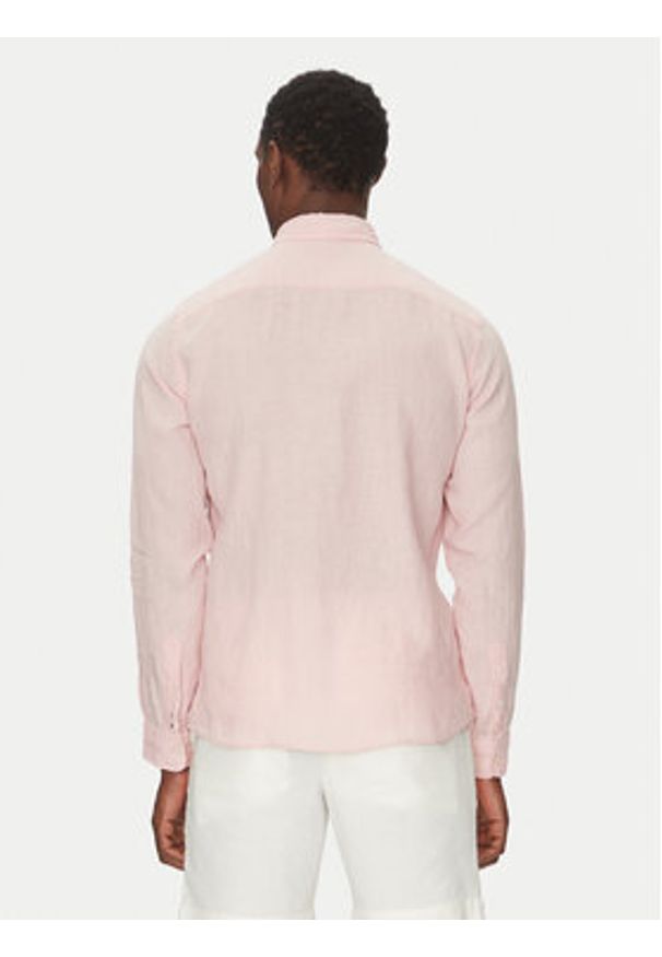 BOSS Koszula H-Roan-Bd-E-C1-243 50520283 Różowy Slim Fit. Kolor: różowy. Materiał: len