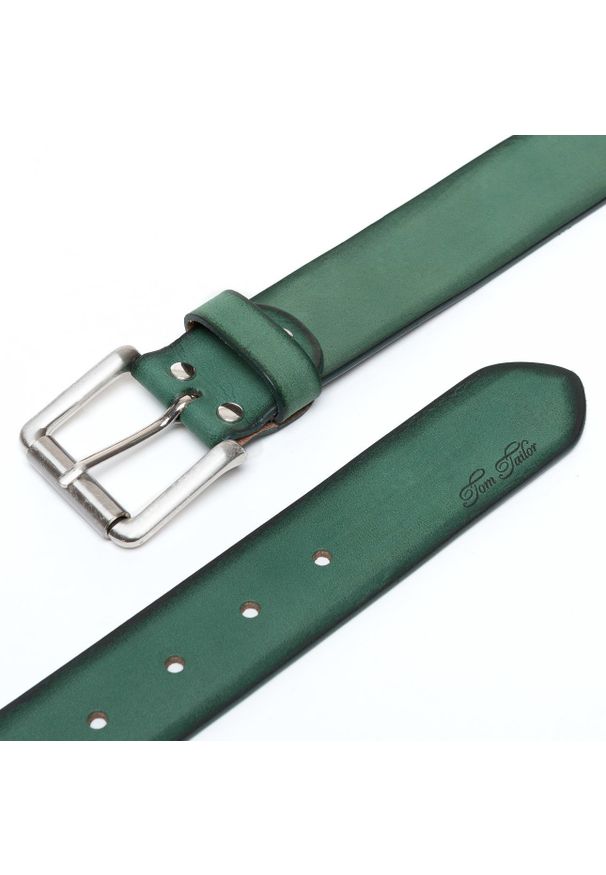 Tom Tailor - TOM TAILOR PASEK SKÓRZANY SOPO-TT376 571 40mm Ledergürtel RO2689. Materiał: skóra. Wzór: paski. Styl: klasyczny