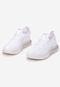 Born2be - Białe Buty Sportowe Appeda. Kolor: biały. Materiał: materiał, guma. Wzór: ażurowy, nadruk. Obcas: na płaskiej podeszwie #3