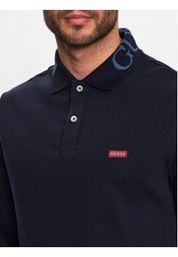 Guess Polo M3YP36 KBL51 Granatowy Slim Fit. Typ kołnierza: polo. Kolor: niebieski. Materiał: bawełna #4