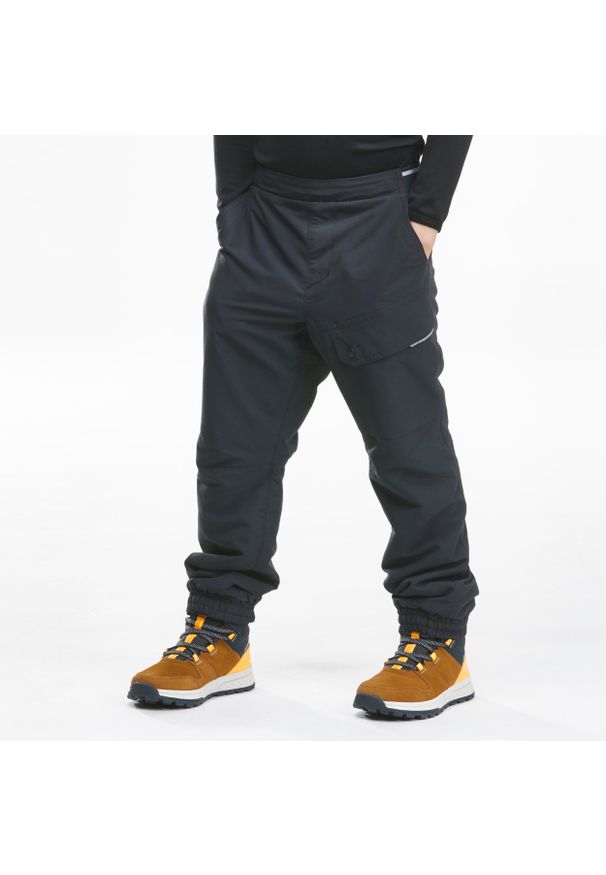 quechua - Spodnie turystyczne dla dzieci Quechua NH100 Warm. Kolor: szary. Materiał: poliester, materiał. Sezon: lato. Sport: turystyka piesza