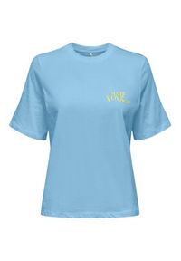 only - ONLY T-Shirt 15295382 Niebieski Regular Fit. Kolor: niebieski. Materiał: bawełna #8
