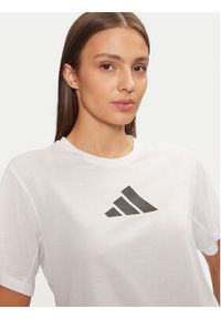 Adidas - adidas Koszulka techniczna Train Essentials Big Logo JG8615 Biały Regular Fit. Kolor: biały. Materiał: syntetyk
