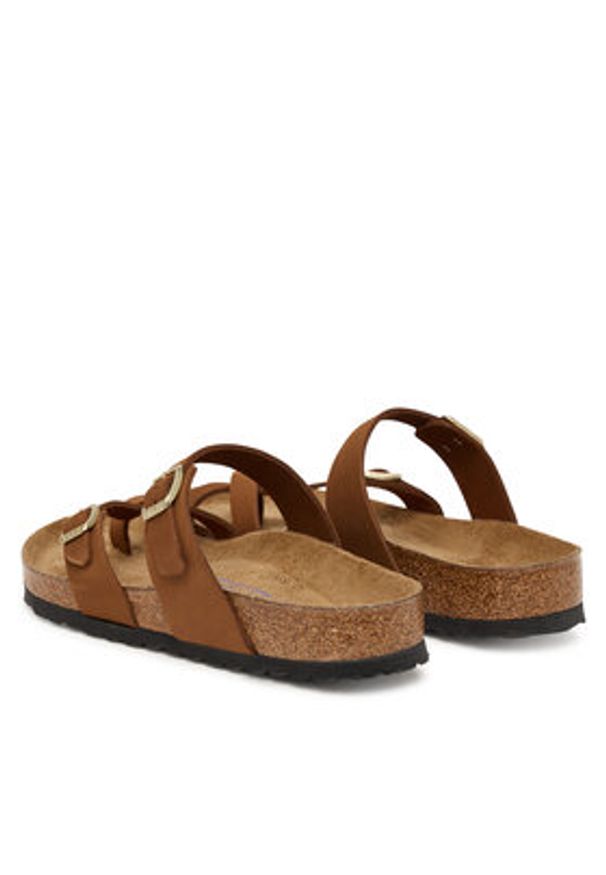 Birkenstock Japonki Mayari Sfb 1032243 Brązowy jasny. Kolor: brązowy. Materiał: nubuk, skóra
