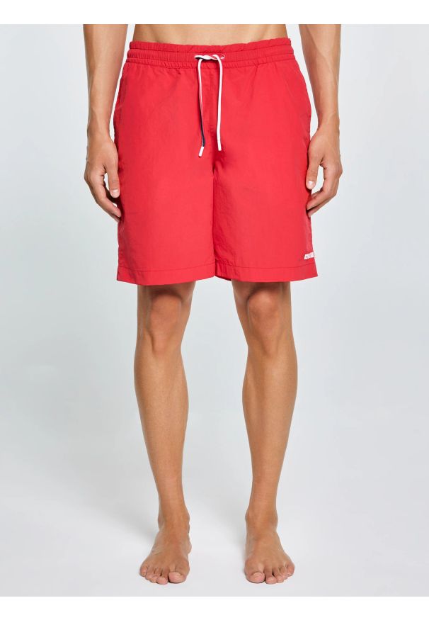 Big-Star - Szorty kąpielowe męskie czerwone Rafiw 603. Kolor: czerwony. Długość: długie