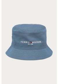 TOMMY HILFIGER - Tommy Hilfiger - Kapelusz. Kolor: niebieski. Materiał: bawełna, materiał. Wzór: aplikacja #1