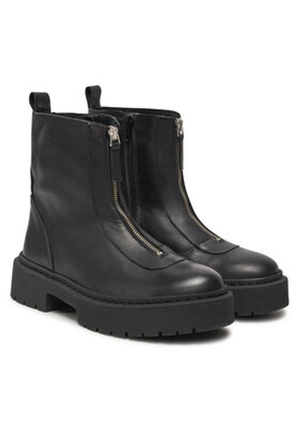 Steve Madden Botki SM11003404 Czarny. Kolor: czarny. Materiał: skóra