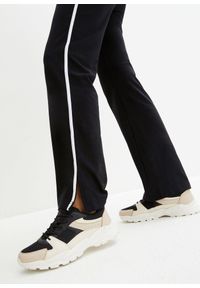 bonprix - Spodnie z bawełnianego dżerseju ze stretchem. Kolor: czarny. Materiał: jersey, bawełna. Styl: sportowy #2