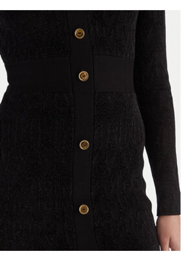 Marciano Guess Sukienka dzianinowa 5BGK04 5661Z Czarny Slim Fit. Kolor: czarny. Materiał: syntetyk