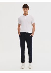 Pako Lorente - PAKO LORENTE - Biały gładki t-shirt polo. Okazja: na co dzień. Typ kołnierza: polo. Kolor: niebieski, biały, czarny. Materiał: bawełna. Wzór: gładki. Styl: casual #4