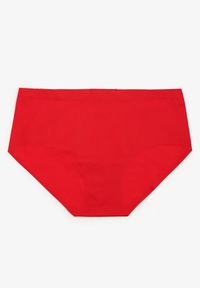 Renee - Czerwone Majtki Figi High Waist z Bezszwowym Wykończeniem Kolaniris. Stan: podwyższony. Kolor: czerwony. Materiał: jeans