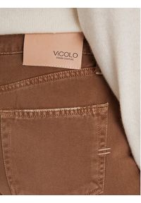 ViCOLO Jeansy DF5056 Brązowy Regular Fit. Kolor: brązowy #3