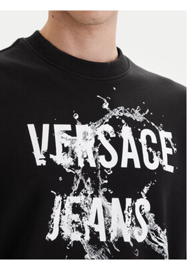Versace Jeans Couture Bluza 80GAIC01 CF00C Czarny Regular Fit. Kolor: czarny. Materiał: bawełna