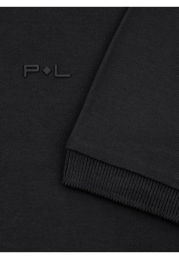 Pako Lorente - PAKO LORENTE - T-shirt polo w czarnym kolorze. Typ kołnierza: polo. Kolor: czarny, różowy, biały. Materiał: elastan, bawełna