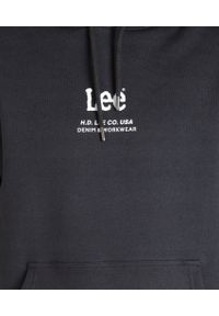 Lee - LEE LOGO LOOSE HOODIE MĘSKA BLUZA WASHED BLACK L83UTJON