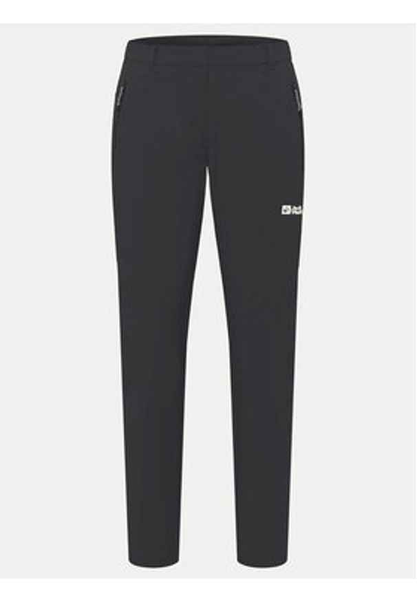 Jack Wolfskin Spodnie outdoor Hikeout A63927 Czarny Regular Fit. Kolor: czarny. Materiał: syntetyk. Sport: outdoor