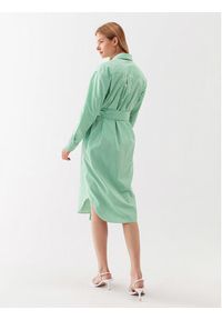 Simple Sukienka koszulowa SUD011 Zielony Regular Fit. Kolor: zielony. Materiał: bawełna. Typ sukienki: koszulowe #2