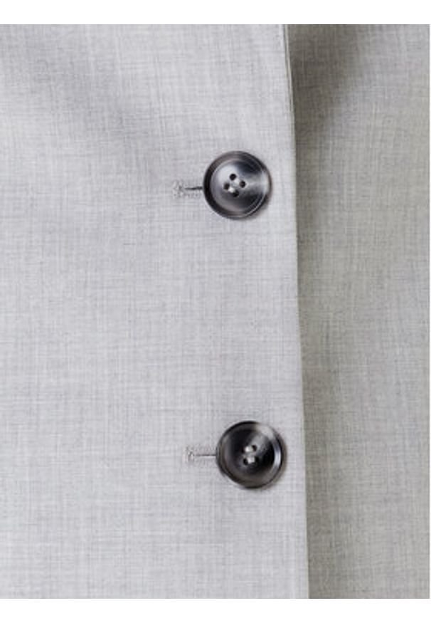 United Colors of Benetton - United Colors Of Benetton Marynarka 2R4CDW02W Szary Slim Fit. Kolor: szary. Materiał: syntetyk