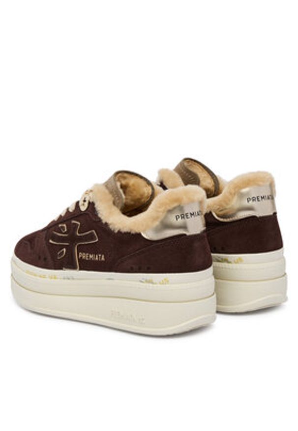 Premiata Sneakersy MICOL VAR 7894M Brązowy. Kolor: brązowy. Materiał: skóra