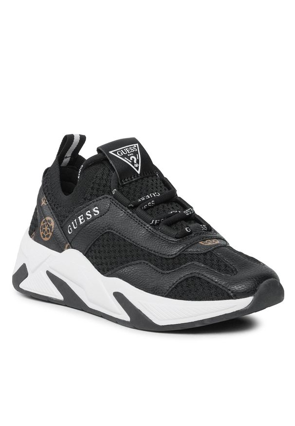 Sneakersy Guess Geniver FL6GVN FAB12 BLACK. Kolor: czarny. Materiał: materiał