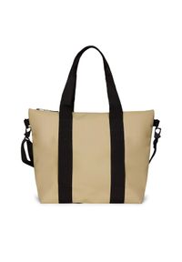 Rains Torba Tote Bag Mini W3 14160 Beżowy. Kolor: beżowy. Materiał: materiał