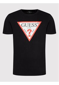Guess T-Shirt M2GI68 KBA60 Czarny Regular Fit. Kolor: czarny. Materiał: bawełna