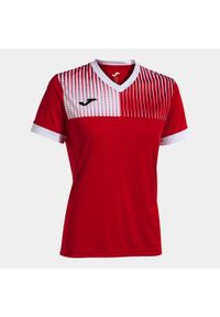 Koszulka damska Joma Eco Supernova czerwono-biała S. Kolor: wielokolorowy, biały, czerwony. Materiał: poliester. Sport: piłka nożna