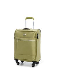 Wittchen - Mała walizka miękka z błyszczącym suwakiem z przodu zielona. Kolor: zielony. Materiał: poliester. Styl: elegancki #4