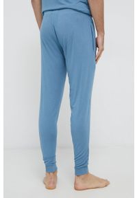 Ted Baker Spodnie piżamowe męskie gładka. Kolor: niebieski. Materiał: dzianina. Wzór: gładki #2