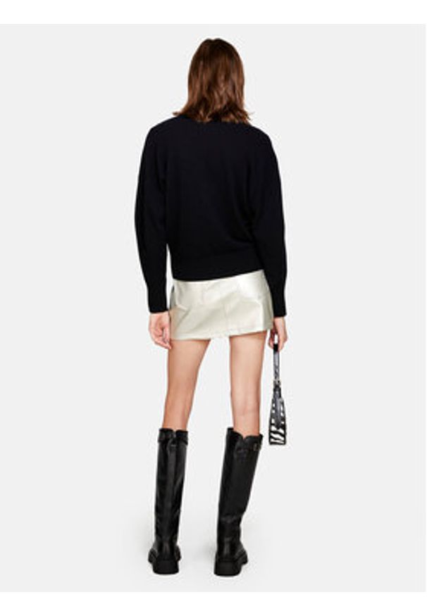 Sisley Sweter 1044M400T Czarny Regular Fit. Kolor: czarny. Materiał: wełna