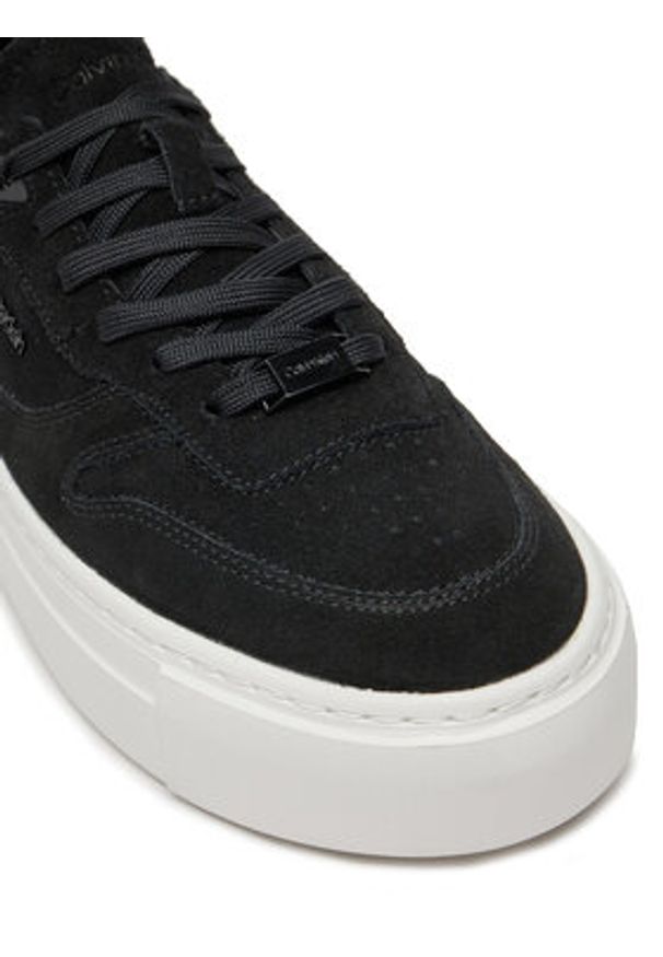 Calvin Klein Sneakersy HW0HW02203 Czarny. Kolor: czarny. Materiał: skóra, zamsz