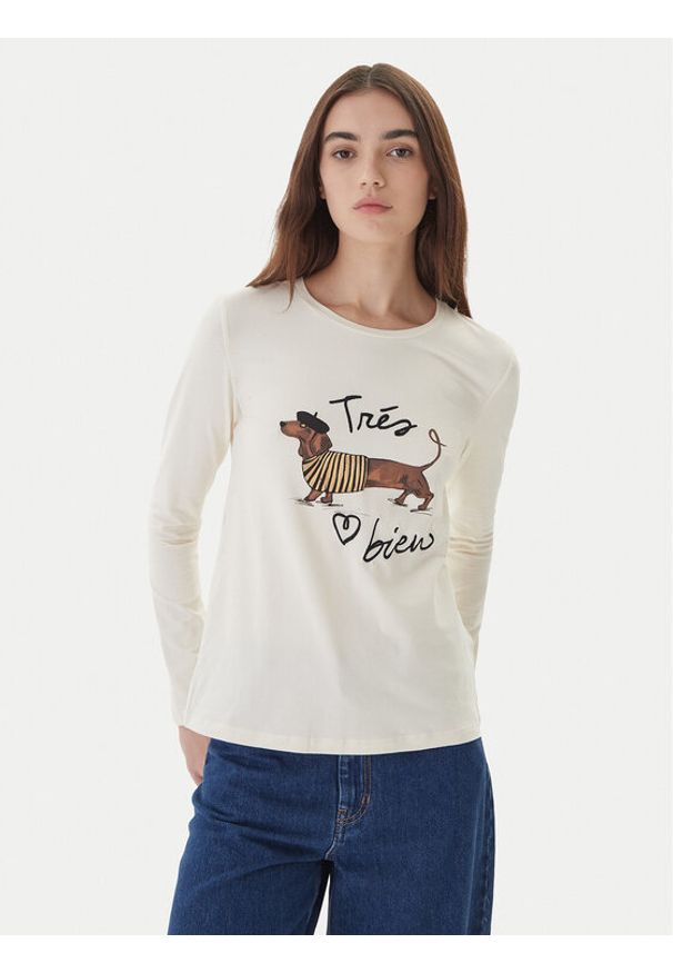 Weekend Max Mara Bluzka Renoir 2525946032 Écru Regular Fit. Materiał: bawełna