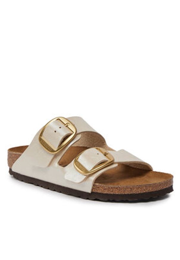 Birkenstock Klapki Arizona 1020021 Biały. Kolor: biały. Materiał: skóra
