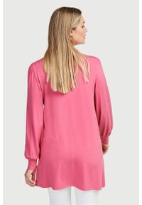 Cellbes - Jednokolorowa tunika z dżerseju. Kolor: różowy. Materiał: jersey. Długość rękawa: długi rękaw. Długość: długie