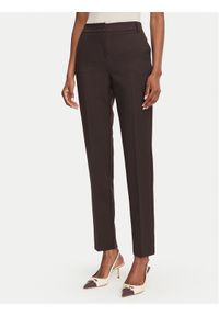 Marella Spodnie materiałowe Amico2 2625136291 Brązowy ciemny Straight Fit. Kolor: brązowy. Materiał: syntetyk #1