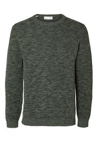 Selected Homme Sweter 16059390 Zielony Regular Fit. Kolor: zielony. Materiał: bawełna #7