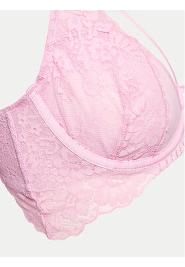 Hunkemöller Biustonosz z fiszbiną Milaan 205383 Różowy. Kolor: różowy. Materiał: syntetyk