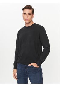 Wrangler Sweter 112343108 Czarny Regular Fit. Kolor: czarny. Materiał: bawełna