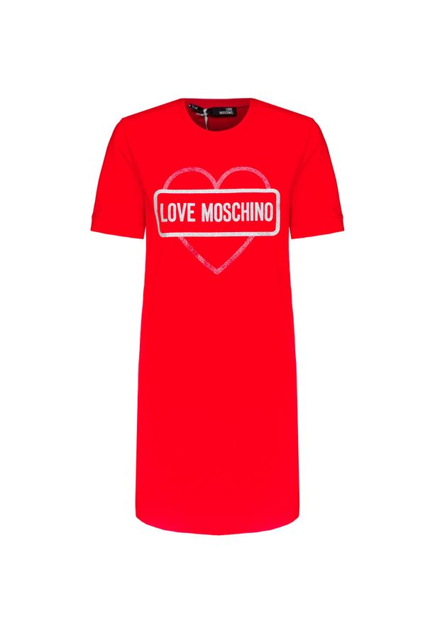 Love Moschino - Sukienka LOVE MOSCHINO. Materiał: bawełna. Wzór: nadruk