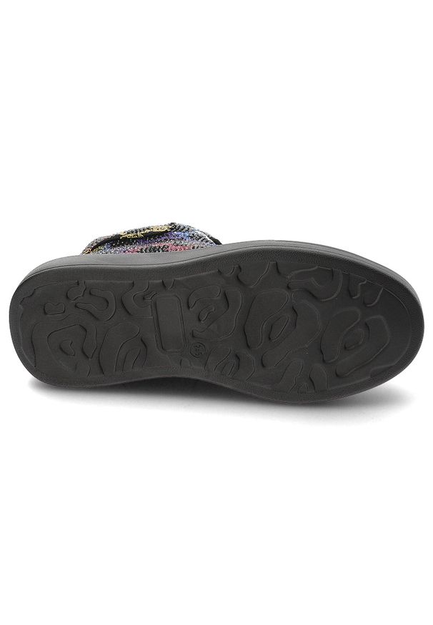 GOE - Czarne Sneakersy Goe Stylowe Obuwie Damskie. Okazja: na co dzień. Zapięcie: sznurówki. Kolor: czarny. Materiał: materiał. Wzór: geometria, kolorowy. Styl: elegancki