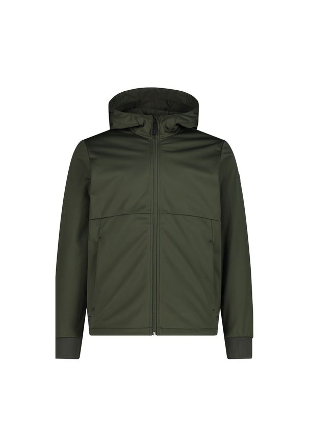 Kurtka męska turystyczna CMP 34A0517. Typ kołnierza: kaptur. Kolor: zielony. Materiał: softshell. Sport: turystyka piesza