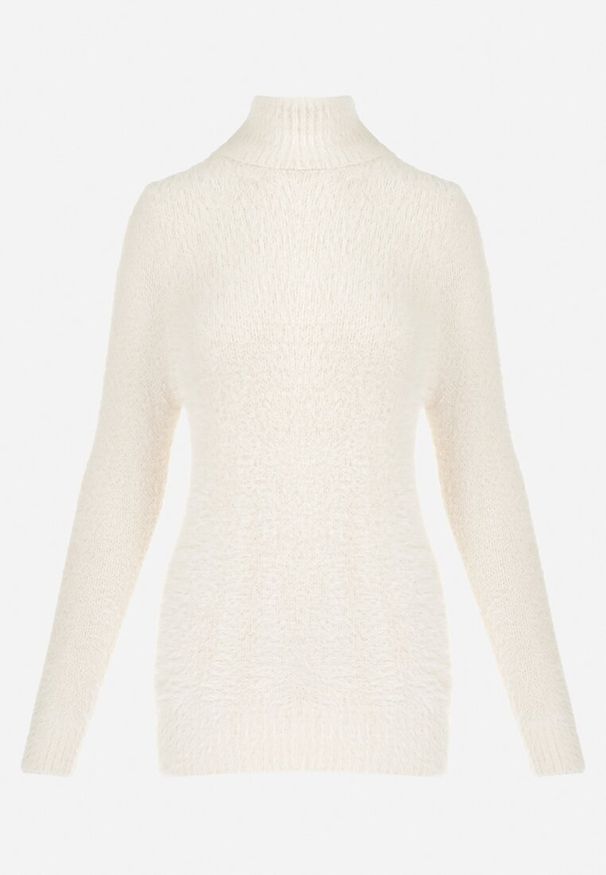 Born2be - Jasnobeżowy Wełniany Golf Mihn. Typ kołnierza: golf. Kolor: beżowy. Materiał: wełna. Długość rękawa: długi rękaw. Długość: długie. Sezon: zima, jesień