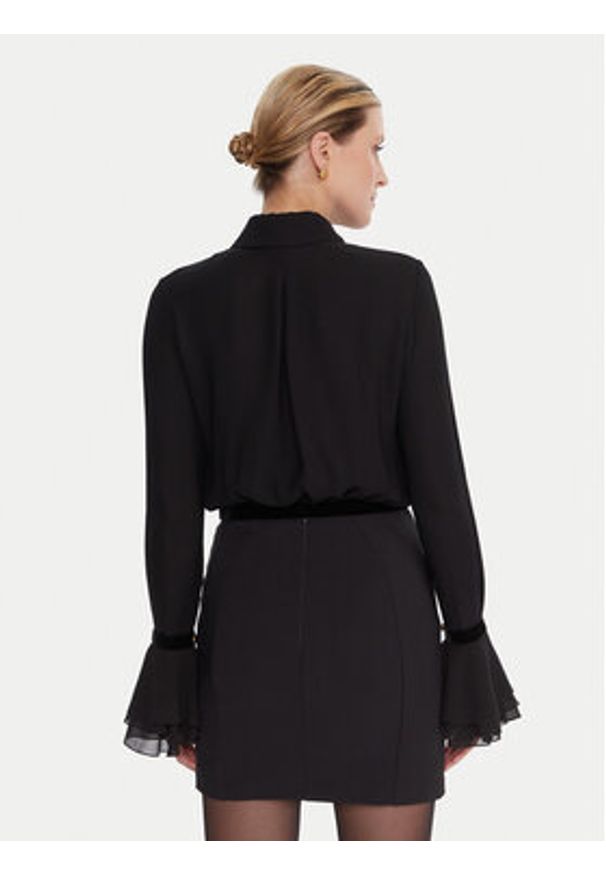 Elisabetta Franchi Koszula CA-131-57E2-V390 Czarny Regular Fit. Kolor: czarny. Materiał: wiskoza