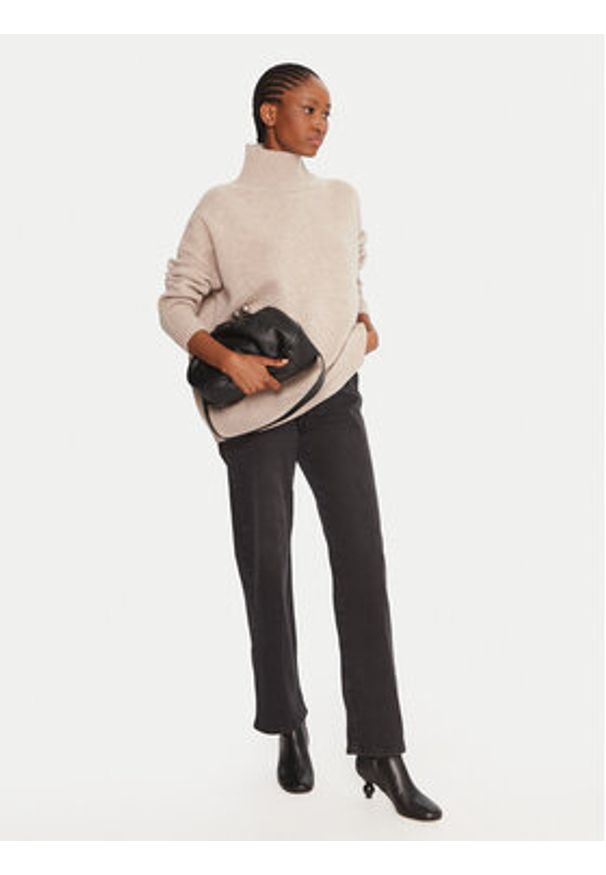 Weekend Max Mara Golf Borgia 2525366112 Beżowy Regular Fit. Typ kołnierza: golf. Kolor: beżowy. Materiał: wełna